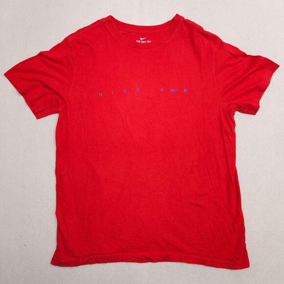 Nike Air Tee Graphic Casual Pullover Short Sleeve T Shirt Mens Size M Red - Picture 2 of 9